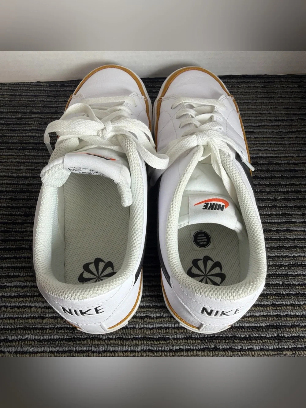 Nike Court Legacy Next Nature Womens Size 7.5 White Black Athletic Shoes Sneaker